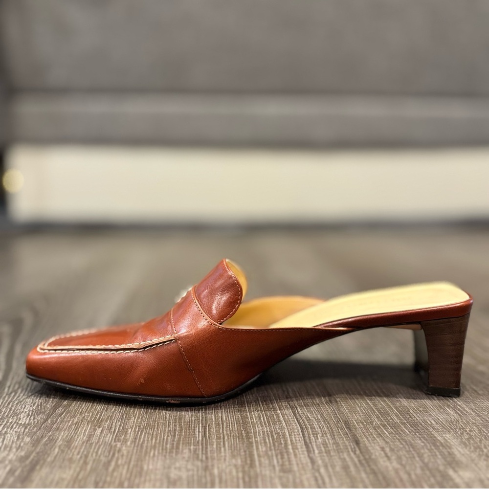 Antonio Melani Mule Brown Shoes 7 - Picture 3 of 5